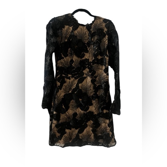 Halston Heritage Mini Long Sleeve Dress